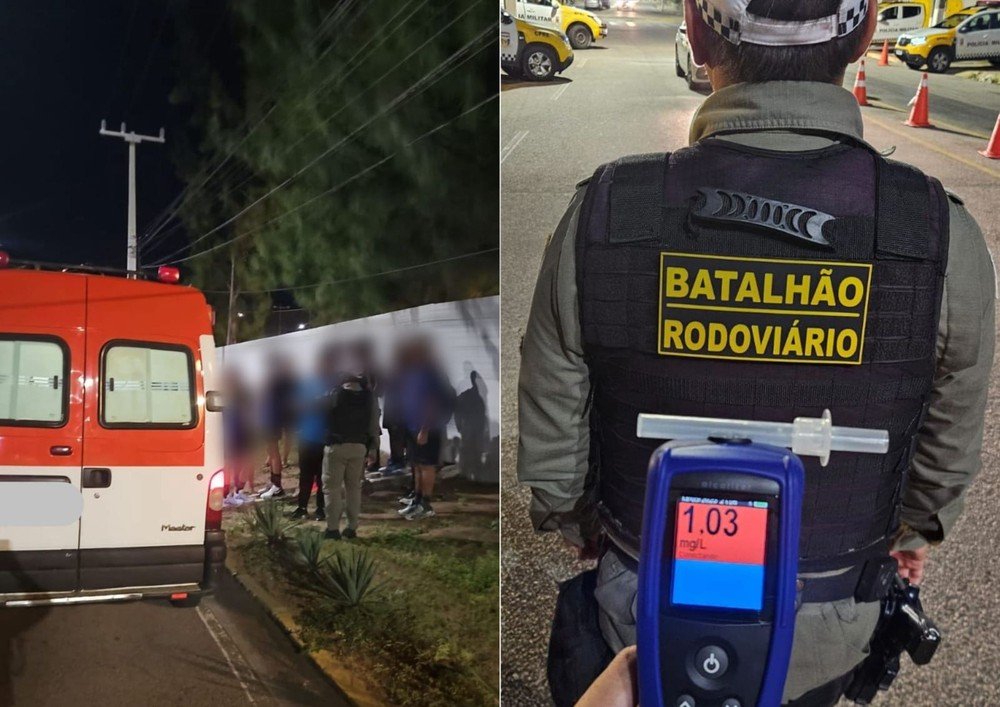Motorista é preso em Natal por dirigir ambulância embriagado com 15 atletas, incluindo menores