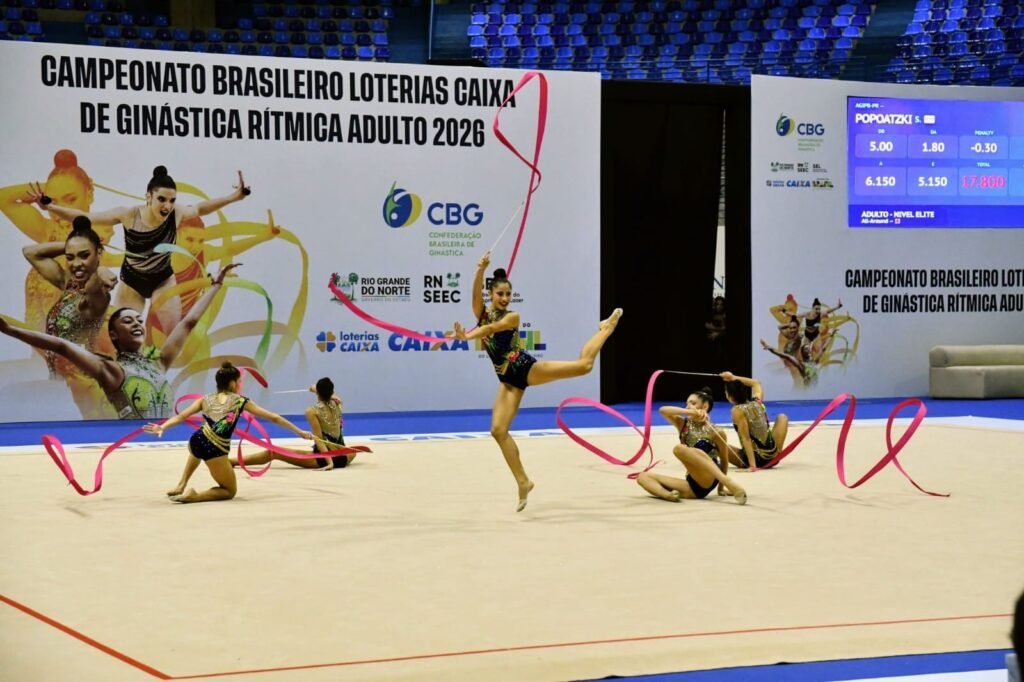 Nélio Dias recebe terceiro dia de competições da ginástica rítmica em Natal